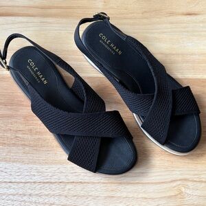 Cole Haan Women's Black Crisscross Sandals